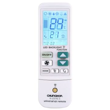 Picture of K-209ES Universal Air Conditioner Remote Control, Support Thermometer Function (White)