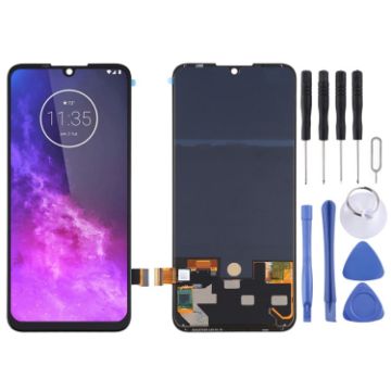 OLED LCD Screen for Motorola One Zoom with Digitizer - Black - 1