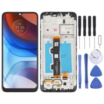 LCD Screen For Motorola Moto E7 Digitizer Full Assembly With Frame - 1