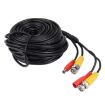 Picture of CCTV Cable, Video Power Cable, RG59 Coaxial Cable, Length: 20m (Black)