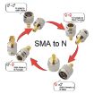 Picture of 4 in 1 SMA To N RF Coaxial Connector Adapter