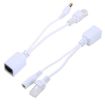Picture of 2 in 1 RJ45 POE Injector and Splitter Cable Set with 2.1x 5.5mm Female & Male DC Jack (White)