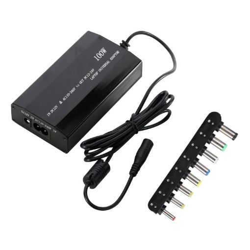 100W Universal Laptop AC/DC Adapter with USB 5V Port - 1