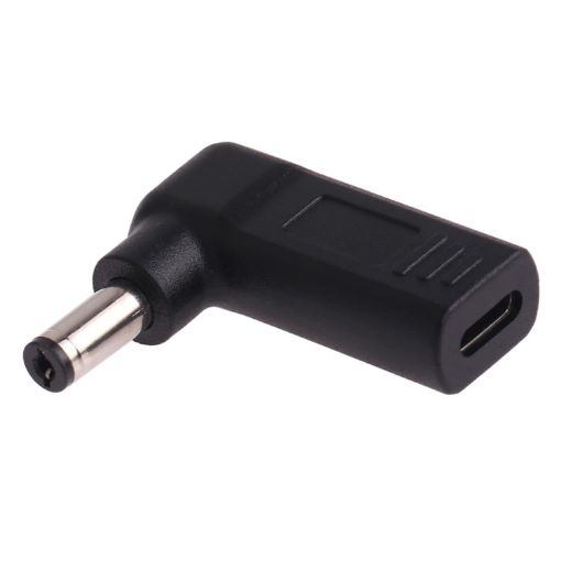 USB-C Female to 5.5 x 2.1mm Male Plug Adapter - Connector - 1