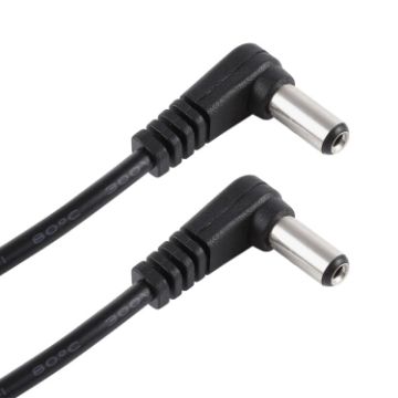 Picture of 30cm 5A 5.5 x 2.1mm Male to Male Elbow DC Power Supply Plug Cable, DC 12-24V