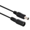 Picture of 1m 22AWG 5.5 x 2.1mm Female to Male DC Power Supply Plug Extension Cable for Laptop