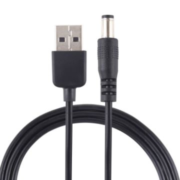 Picture of 3A USB to 5.5 x 2.1mm DC Power Plug Cable, Length: 1m