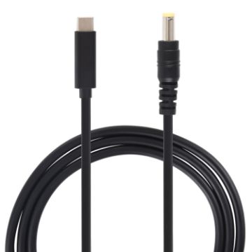 Picture of USB-C/Type-C to 5.5 x 2.5mm Laptop Power Charging Cable, Cable Length: about 1.5m (Black)