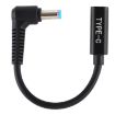DP 5.5 x 1.7mm to Type-C Female Power Adapter Charger Cable - Black - 4