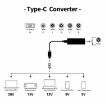 65W USB-C/Type-C Laptop Power Adapter - 6 in 1 Converter (White) - 6