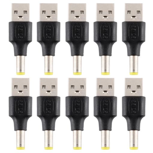 10 PCS 5.5 x 2.5mm Male to USB 2.0 Male DC Power Plug Connector - 1