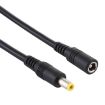 8A DC Power Extension Cable, 1.5m, Female to Male, Black - 3