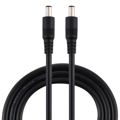 8A DC Power Plug 5.5 x 2.1mm Male to Male Adapter Cable - 50cm Black - 1