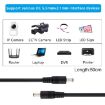 8A DC Power Plug 5.5 x 2.1mm Male to Male Adapter Cable - 50cm Black - 5