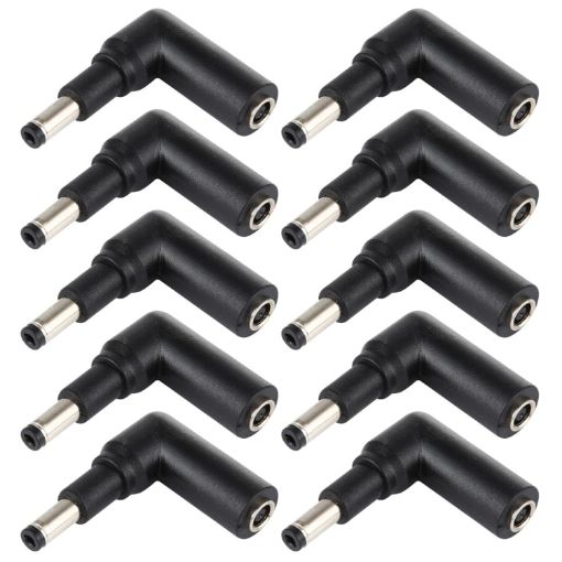 10 PCS Female to Male Plug Elbow Adapter Connector - 1