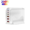 GaN PD100W Type-C x 3 + USB x 3 Multi Port Laptop Adapter, White - 2