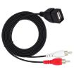 Picture of JUNSUNMAY USB 2.0 Female to 2 x RCA Male Video Audio Splitter Adapter Cable, Length:0.2m