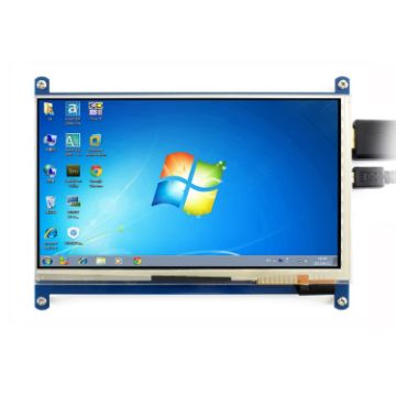 Picture of WAVESHARE 7 Inch HDMI LCD (C) 1024x600 Touch Screen for Raspberry Pi with Bicolor Case
