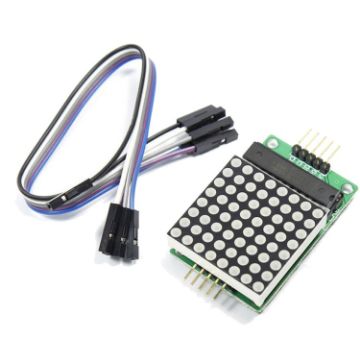 Picture of MAX7219 New Red Dot Matrix Module Support Common Cathode Drive with 5-Dupont Lines for Arduino