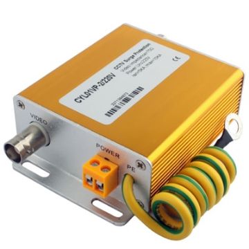 220V Power Surge Arrester - Security & Video Signal Protection (Golden) - 1