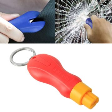 Picture of 2 in 1 Mini Car Safety Rescue Hammer Life Saving Escape Emergency Hammer Seat Belt Cutter Window Glass Breaker (Red)