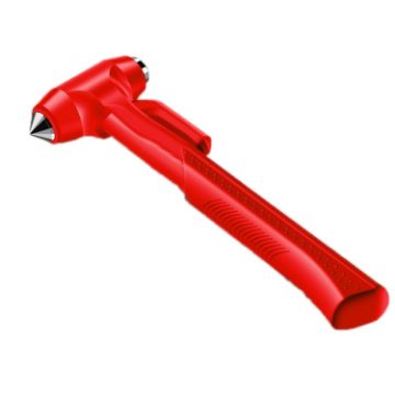 Picture of Car Safety Life-Saving Hammer Car Emergency Multifunctional Window Breaker, Colour: Upgraded Red