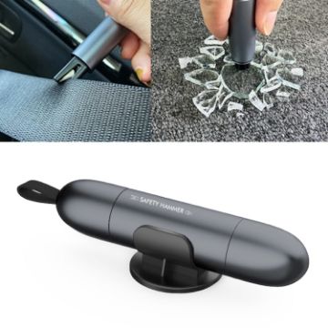 Picture of 2 in 1 Car Multifunctional Safety Rescue Hammer Life Saving Escape Emergency Hammer Seat Belt Cutter Window Glass Breaker (Grey)
