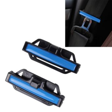 Picture of DM-013 2PCS Universal Fit Car Seatbelt Adjuster Clip Belt Strap Clamp Shoulder Neck Comfort Adjustment Child Safety Stopper Buckle (Blue)