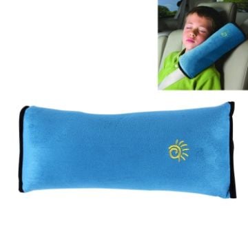 Picture of 2 PCS Children Baby Safety Strap Soft Headrest Neck Support Pillow Shoulder Pad for Car Safety Seatbelt (Blue)