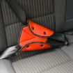 Picture of Car Seat Safety Belt Cover Sturdy Adjustable Triangle Safety Seat Belt Pad Clips Child Protection (Orange)
