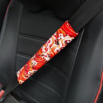 Picture of Car Seat Belt Protective Cover (Sea Wave Red)