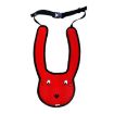 Car Child Rabbit Double Shoulder Seat Belt Adjuster - Red - 2