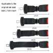 Child and Pregnant Woman Car Seat Belt Extender - 2 PCS - 29cm - Black - 3