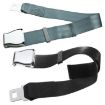 Gray Aircraft Seat Belt Extension - Adjustable Buckle, Two Point - 2
