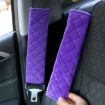 Car Seat Belt Protector Shoulder Pads - Purple Square - 4