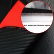 Carbon Fiber Leather Car Seat Belt Cover Shoulder Protection - Black - 4