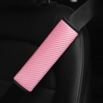 Picture of 3D Striped Mesh Car Seat Belt Cover Shoulder Pads (Pink)
