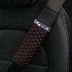 Car Leather Seat Belt Cover Shoulder Pads with Bling Diamonds - 1