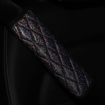 Picture of Glitter Car Seat Belt Cover Shoulder Pads Car Accessories 6.5x23cm (Black)