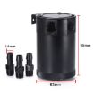 Picture of Car Universal Compact Baffled Oil Catch Can 3-Port Bilateral Uutlet Oil Can