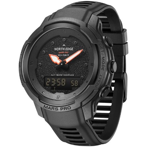 Picture of NORTH EDGE MarsPro Carbon Fiber Outdoor Sports Multifunctional Electronic Watch (Black)