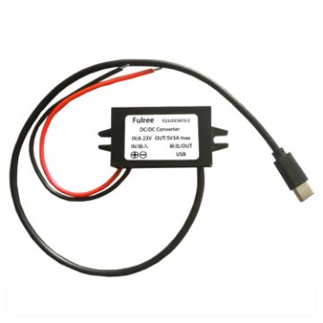 Picture of 12V to 5V 3A Car Power Converter DC Module Voltage Regulator, Style:Type-C Straight