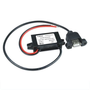 Picture of 12V to 5V 3A Car Power Converter DC Module Voltage Regulator, Style:USB Female with Ears