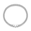 Picture of S925 Sterling Silver Platinum Plated Braided Basic Bracelet, Size: 19cm
