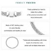 Picture of S925 Sterling Silver Platinum Plated Braided Basic Bracelet, Size: 19cm