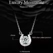 Picture of S925 Sterling Silver Sparkling Horseshoe Moissanite Pendant Necklace (MSN028)