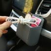 Picture of Car Air Outlet Leather Multifunctional Mobile Phone Card Hanging Storage Box, Color: Gray