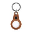 Picture of For Airtag Anti-Lost Positioning Tracker Water Drop-Shaped PU Fiber Leather Protective Case (Brown)