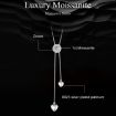 Picture of S925 Sterling Silver Sparkling Moissanous Tassel Love Necklace (MSN029)