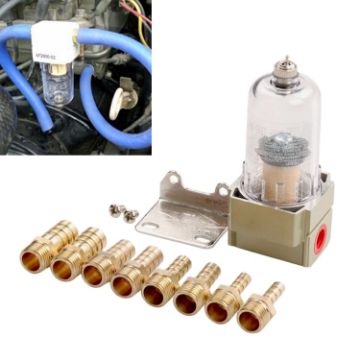 Picture of Car Modified Engine Oil Separator Catch Reservoir Tank Can Baffled SMC Oil Air Filter